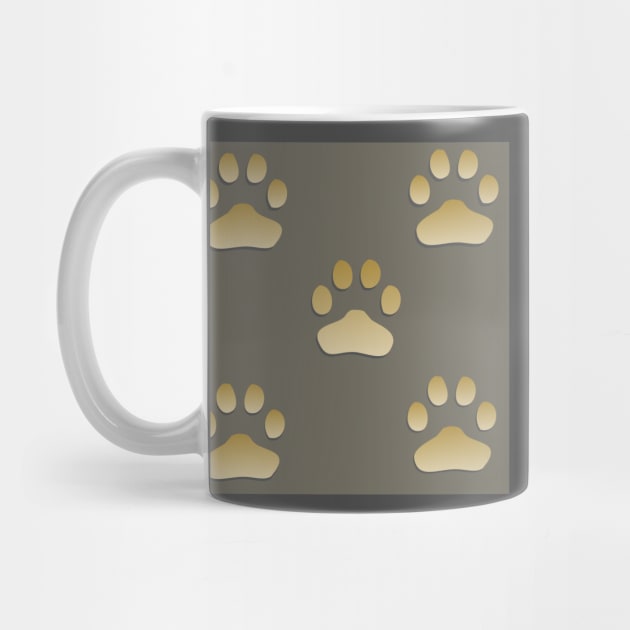 Paw print on grey by ikshvaku